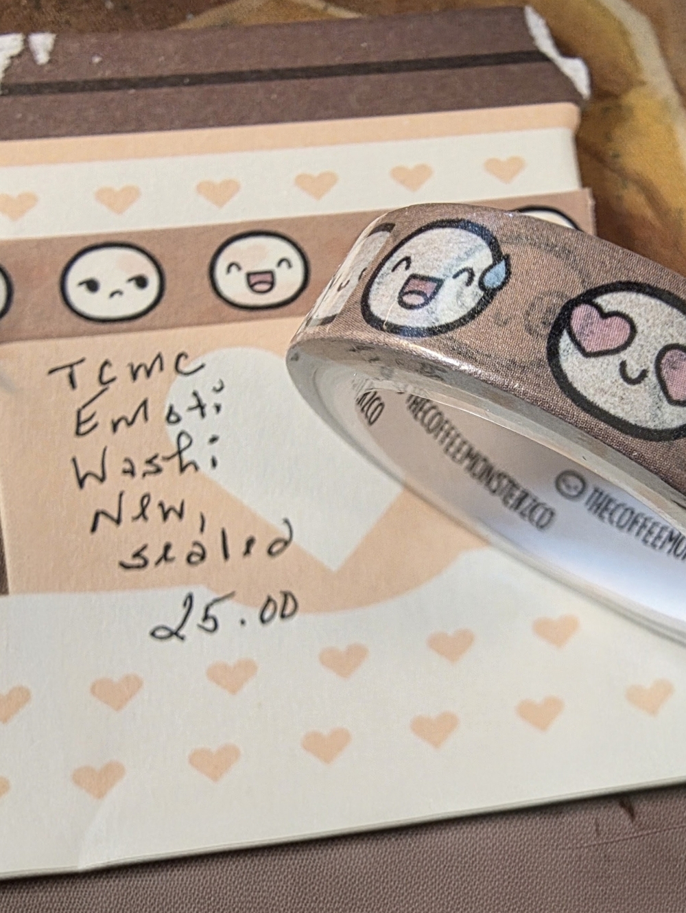 TCMC Emoji Heart Pink Washi Tape Roll